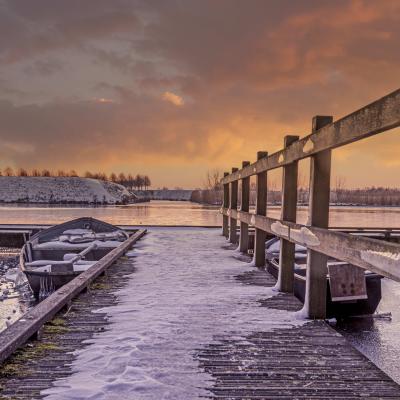 Heusden Boten in het ijs 