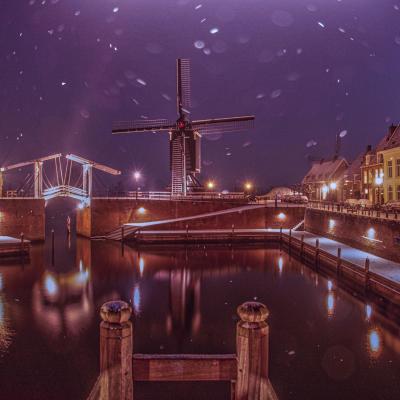 Heusden in de sneeuw