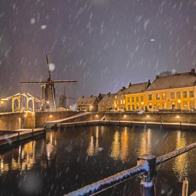Heusden in de sneeuw